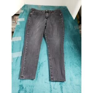 Gap Jeans Size 14 Womens Black Denim Stretch Pants Mid Rise Ladies True Skinny